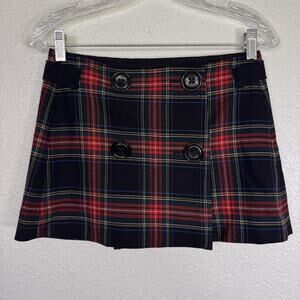 Vintage Gap Skirt Womens 0 Plaid Micro Mini Y2K Preppy Holiday Fall Juniors